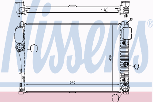 NISSENS 67107A Радиатор системы охлаждения! MB W221 all 05>