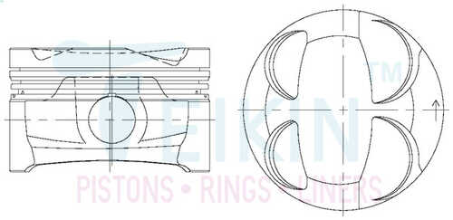 TEIKIN 67108025 Поршень без колец BMW N12B16A/Peugeot EP6 d77.0+0.25 Teikin