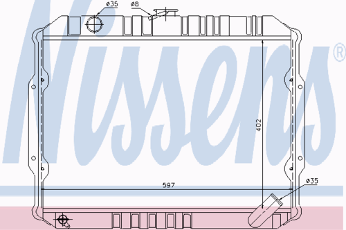 NISSENS 68156 Радиатор, охлаждение двигателя