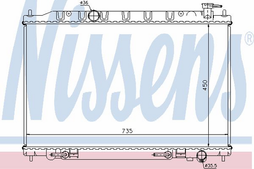 NISSENS 68712 Радиатор системы охлаждения! АКПП Nissan Murano 3.5 04>