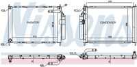 NISSENS 68747 Радиатор системы охлаждения! алюм. Nissan Micra/Note 1.0-1.6 +AC 02>