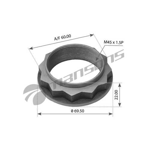 MANSONS 700.002 Гайка трансмиссии! хвостовика редуктора M45x1.5 MB