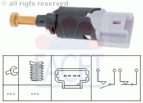 FACET 7.1197 Выключатель фонаря сигнала торможения