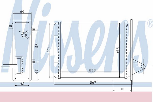 NISSENS 71448 Радиатор печки! Fiat Palio/Palio Weekend all 97-03