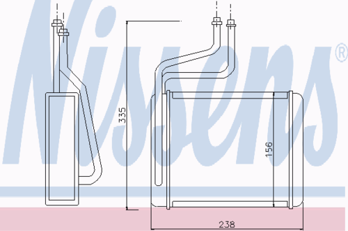 NISSENS 71744 Теплообменник, отопление салона