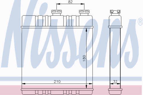 NISSENS 72660 Радиатор печки! Opel Astra all 97>/Zafira all 99>