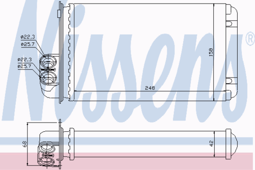 NISSENS 72936 Радиатор печки! Peugeot 406 all 99>