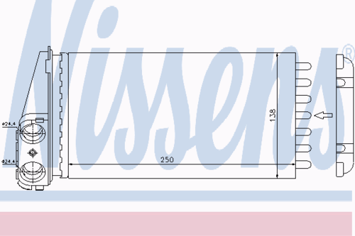 NISSENS 72945 Радиатор печки! Peugeot 307 1.4-2.0 16V 00>