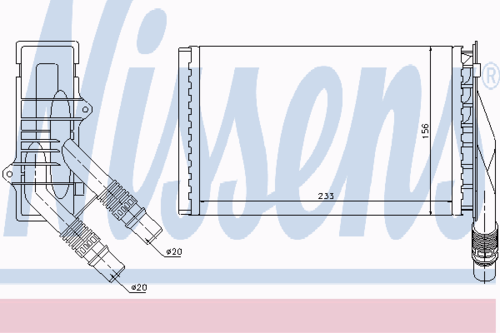 NISSENS 72985 Радиатор печки! Renault Kangoo all 97>