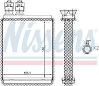 NISSENS 72986 Радиатор печки! Smart W 451