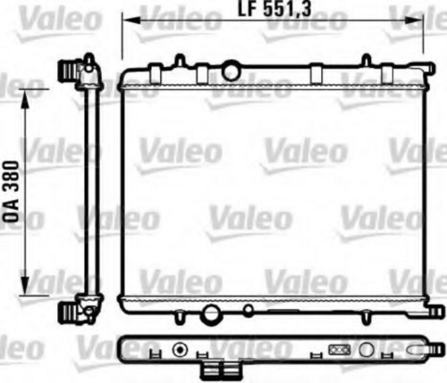 VALEO 732908 Радиатор системы охлаждения! Peugeot 307, Citroen Xsara 1.4-2.0 97-05