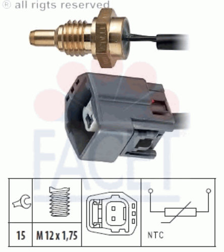 FACET 7.3295 Датчик, температура охлаждающей жидкости