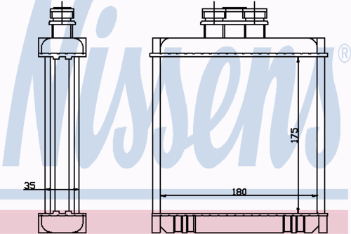 NISSENS 73654 Теплообменник, отопление салона