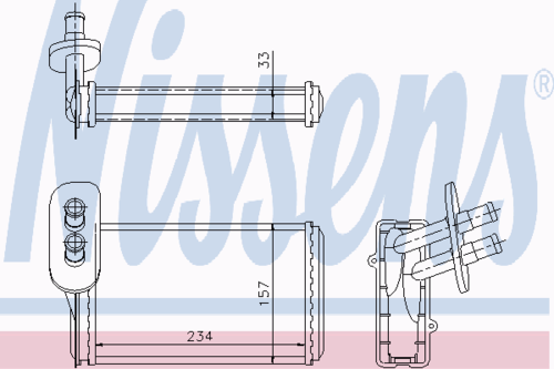 NISSENS 73962 Радиатор печки! VW Golf, Audi A3 96>