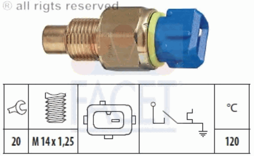 FACET 7.4131 термовыключатель, сигнальная лампа охлаждающей жидкости