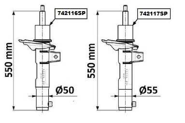 MONROE 742116SP Амортизатор передний газовый! Skoda Octavia 3, VW Golf 7