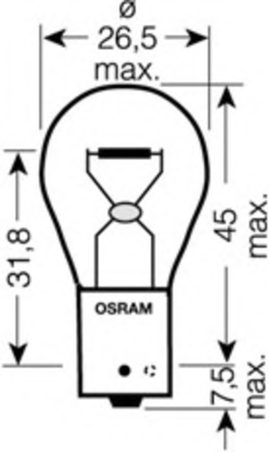 OSRAM 7507-02B Комплект ламп ORIGINAL LINE! 2шт. (PY21W) 12V 21W BAU15s качество ориг. з/ч (ОЕМ)