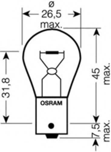 OSRAM 7511-02B Комплект ламп ORIGINAL LINE! 2шт. (P21W) 24V 21W BA15s качество ориг. з/ч (ОЕМ)