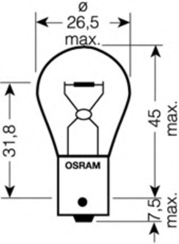 OSRAM 7511 Лампа накаливания, фонарь указателя поворота