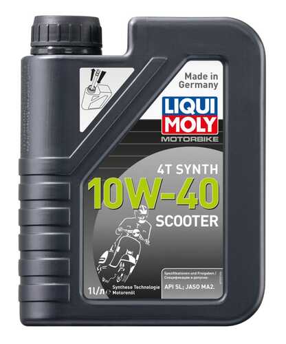 LIQUIMOLY 7522 Масло моторное для скутеров Scooter Motoroil Synth 4T 10W-40 (НС-синтетическое, 1л)