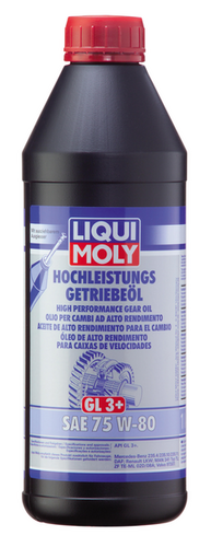 LIQUIMOLY 7584 LiquiMoly 75W80 Hochleistungs-Getriebeoil (1L) масло трансмис.! синт. api GL-3/GL-4:MB 235.4/235.10