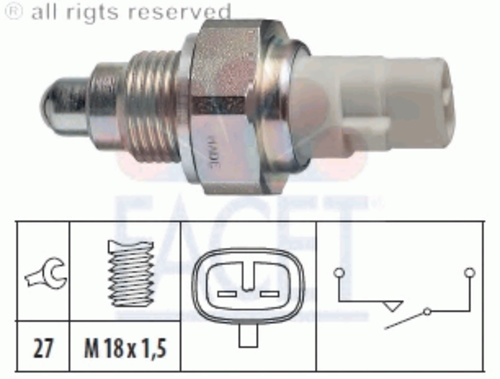 FACET 7.6111 Выключатель, фара заднего хода
