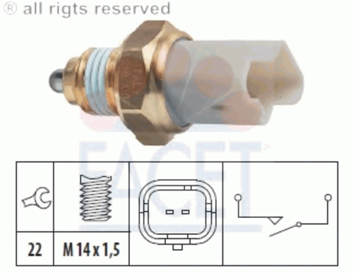 FACET 7.6218 Выключатель, фара заднего хода