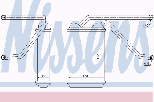 NISSENS 76511 Радиатор печки! Daewoo Nexia/Espero 1.5/1.5 16V/1.8 94>