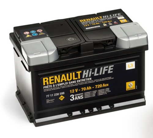 RENAULTTRUCKS 7711238598 Аккумуляторная батарея! L3 70Ah/720A