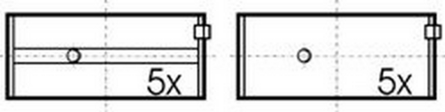 KS 77131608 Вкладыши коренные! STD Citroen, Fiat Ducato, Peugeot 405/406 1.6/1.8/1.9 82>