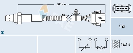 FAE 77592 Лямбда-зонд CHEVROLET