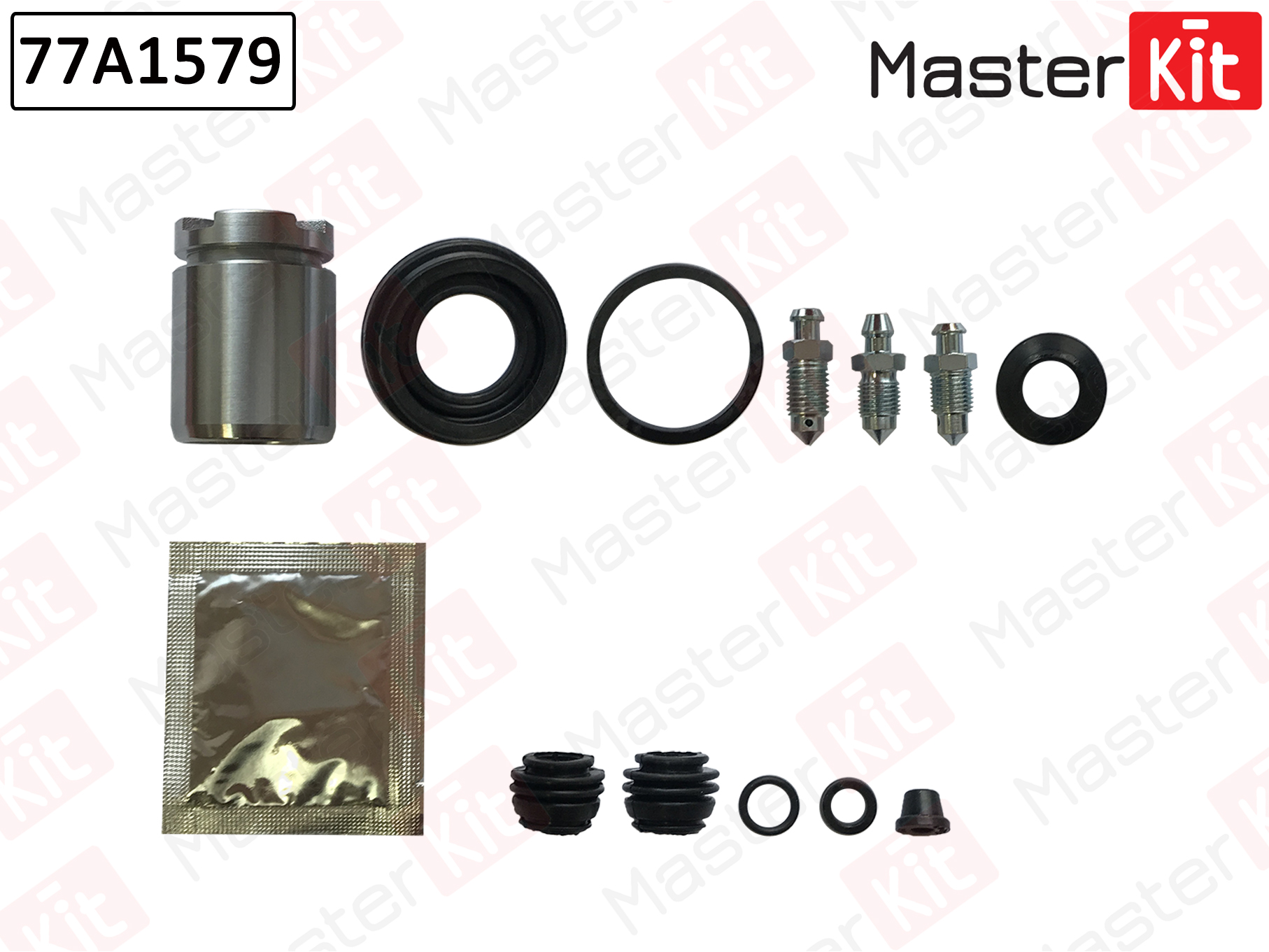 MASTERKIT 77A1579 Ремкомплект тормозного суппорта! с поршнем Honda Civic VIII (FD/FA) 06>