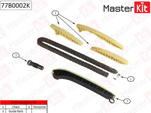 MASTERKIT 77B0002K Комплект цепи ГРМ! MB W211/221/164 OM272/273 06>