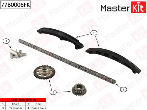 MASTERKIT 77B0006FK Комплект цепи ГРМ! Audi A1/A3 1/1.2 07>