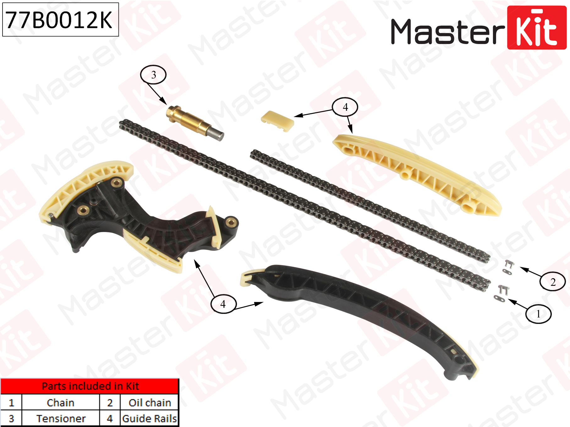 MASTERKIT 77B0012K Комплект цепи грм