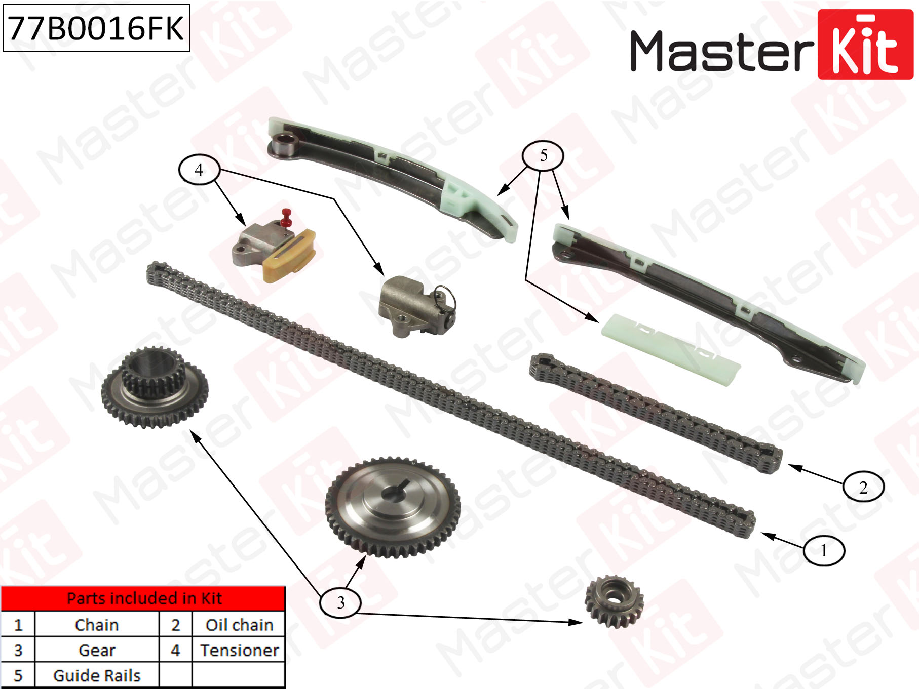 MASTERKIT 77B0016FK Комплект цепи ГРМ