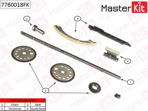 MASTERKIT 77B0018FK Комплект цепи ГРМ! Opel Vectra C 2.2i 16V Z 22 D1 02>