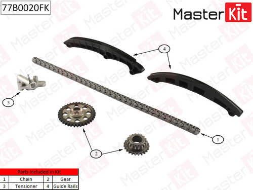 MASTERKIT 77B0020FK Комплект цепи ГРМ! VW Golf V/VI 1.4 TSI BWK/CAVA 05-13