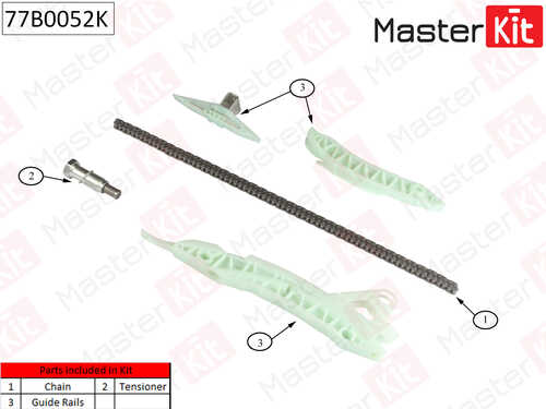 MASTERKIT 77B0052K Комплект цепи ГРМ! Citroen C4, Peugeot 207 1.2-1.6 06>