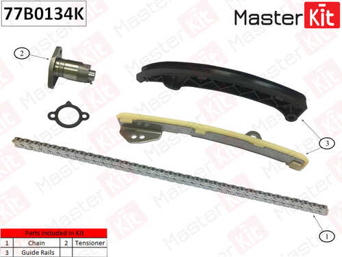 MASTERKIT 77B0134K Комплект цепи ГРМ! Toyota Rav-4/Avensis, Lexus NX 08>