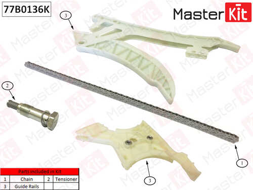 MASTERKIT 77B0136K Комплект цепи ГРМ! BMW F10/F20/F21/F22/F30/F33/X3/X5 11-16