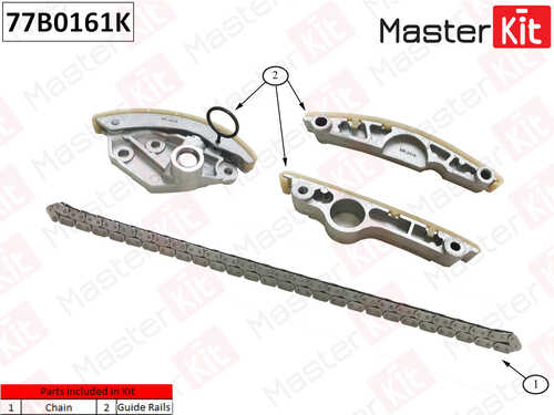 MASTERKIT 77B0161K Комплект цепи ГРМ (средняя) Audi A4/A5/A6/Q5/Q7 Volkswagen TOUAREG 2.8-3.2 FSI BDX/AUK/CTUC