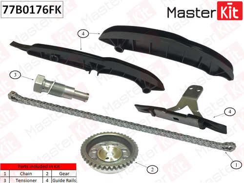 MASTERKIT 77B0176FK Комплект цепи ГРМ! SsangYong Actyon/Korando 2.0i 12>