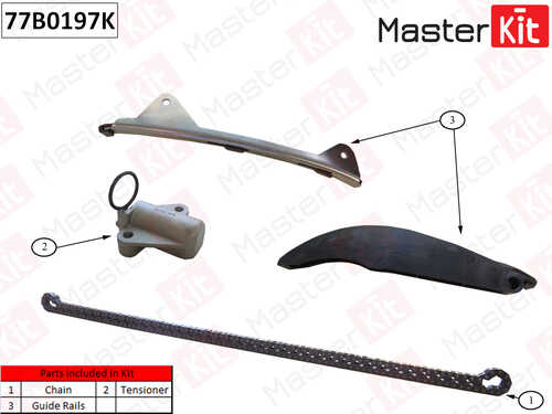 MASTERKIT 77B0197K Комплект цепи ГРМ! Hyundai I30/I40/Tucson G4NA 15>