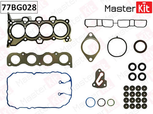 MASTERKIT 77BG028 Комплект прокладок ДВС! верхний Hyundai ix35/Sonata/Tucson, KIA Sportage G4NA 2.0i