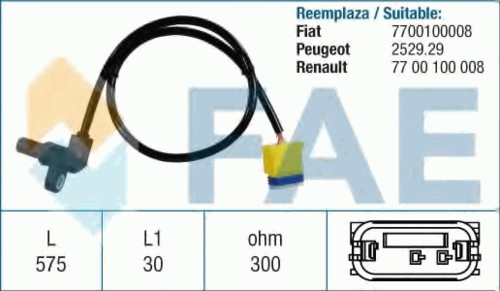 FAE 79223 Датчик положения коленвала! Peugeot, Renault 1.4-3.0i/1.6-2.2HDi 93>