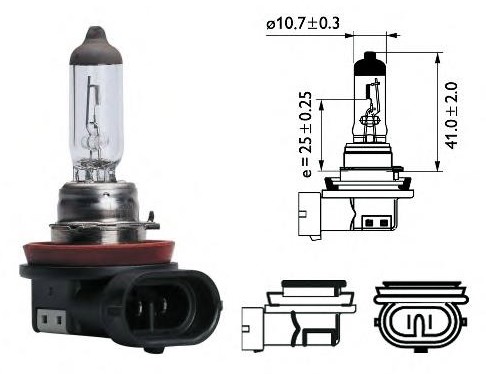 NORDYADA 800032 Лампа H8 12V 35W CLEAR