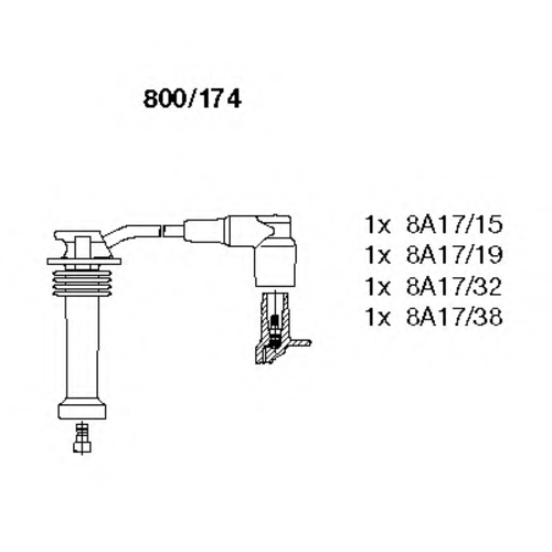 BREMI 800/174 Комплект проводов зажигания