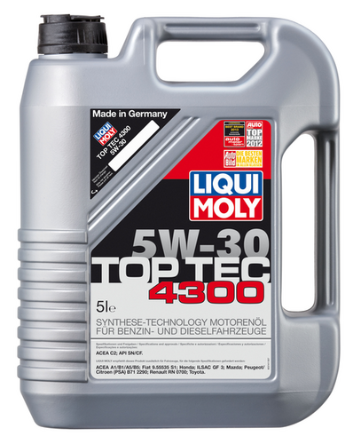 LIQUIMOLY 8031 LiquiMoly 5W30 Top Tec 4300 (5L) масло мотор.! синт. API SM/CF, ACEA A1/B1/A5/B5/C2