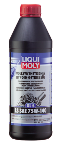 LIQUIMOLY 8038 LiquiMoly 75W140 Vollsynthetisches Hypoid-Getriebeoil LS (1L) масло трансмис.! API GL-5 LS:BMW,Ford